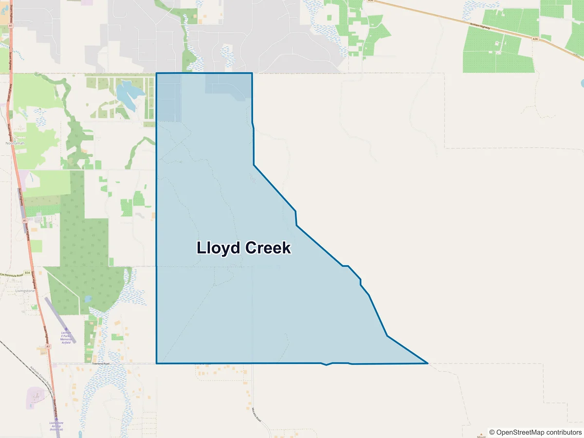 Map of Lloyd Creek, NT, Australia