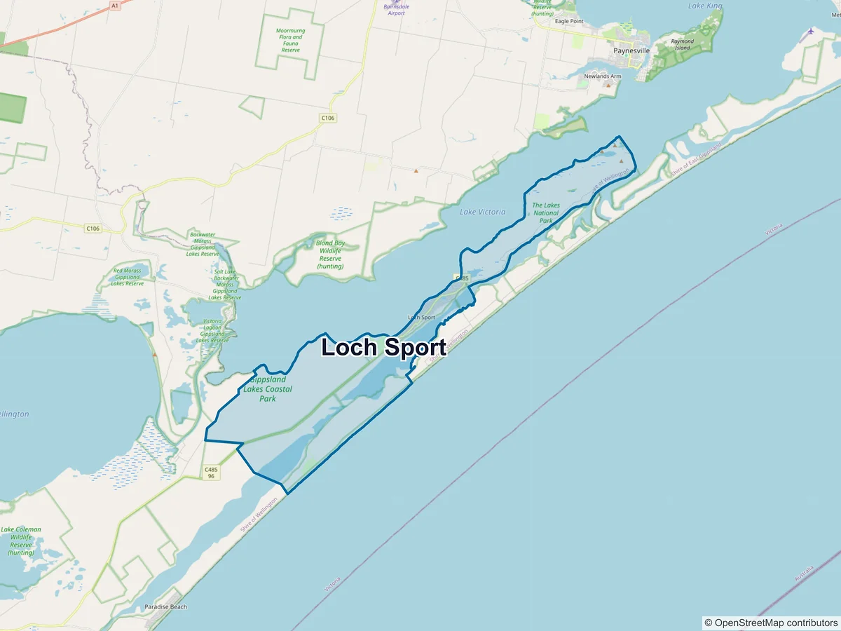 Map of Loch Sport, VIC, Australia
