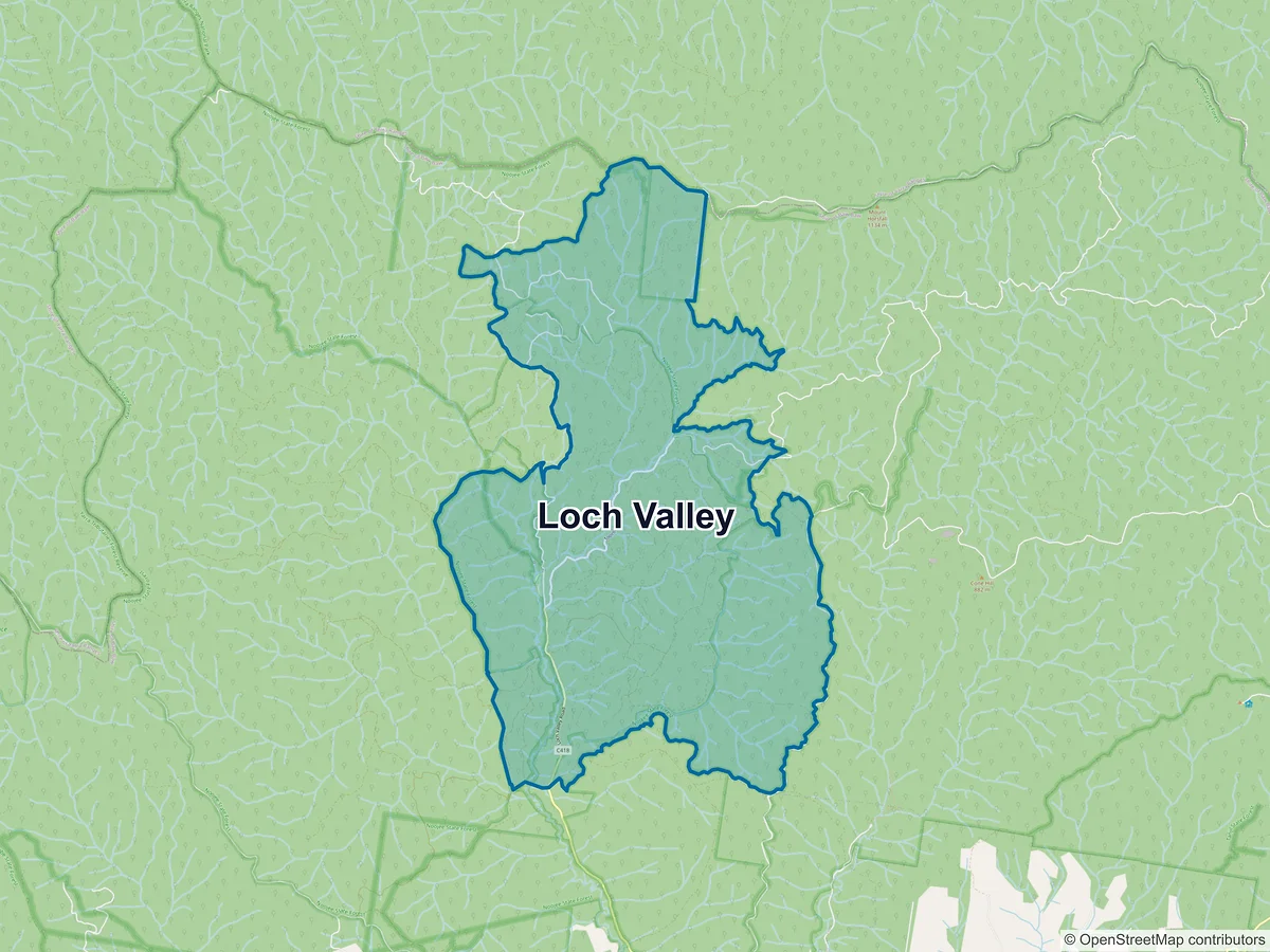 Map of Loch Valley, VIC, Australia