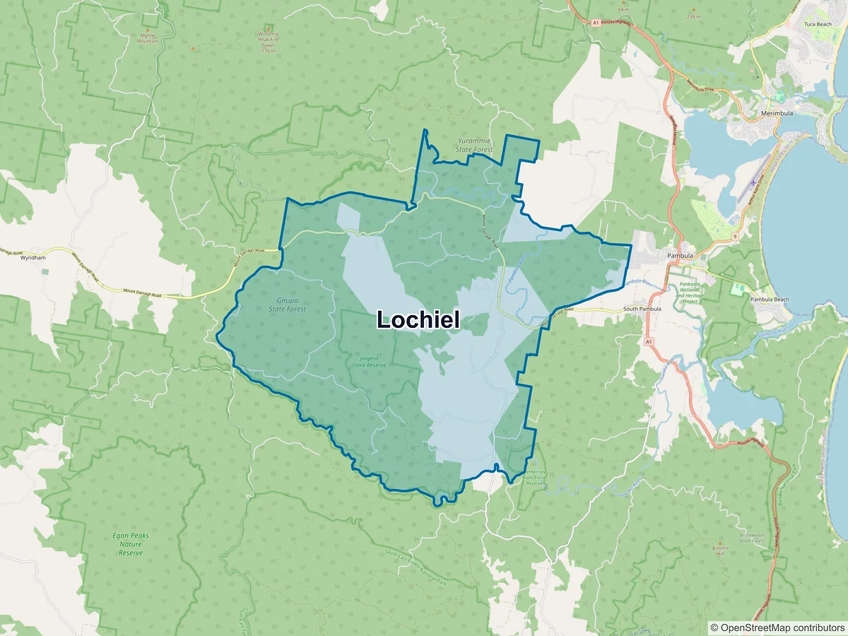 Map of Lochiel, NSW, Australia