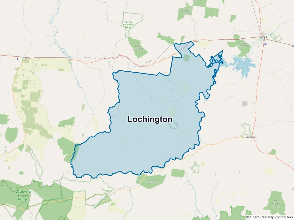 Map of Lochington, QLD, Australia