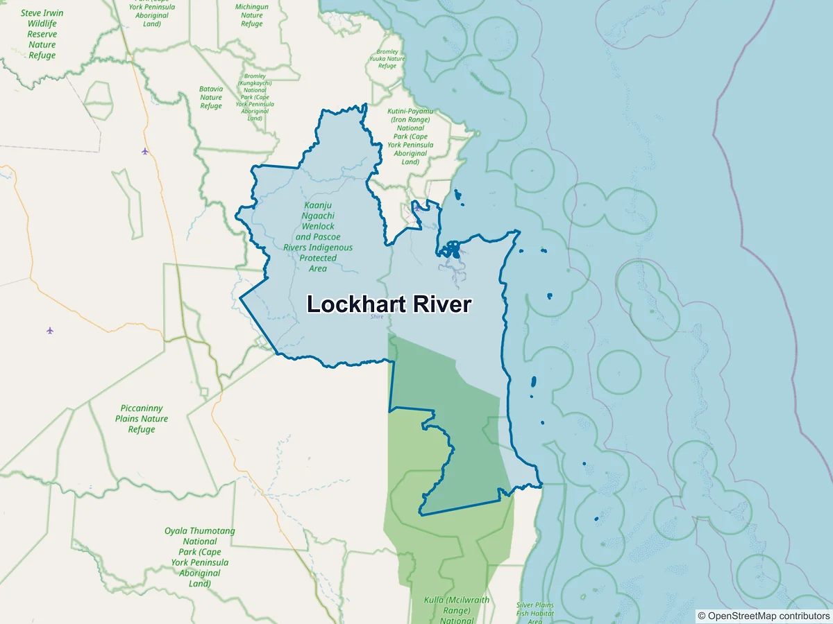 Map of Lockhart River, QLD, Australia