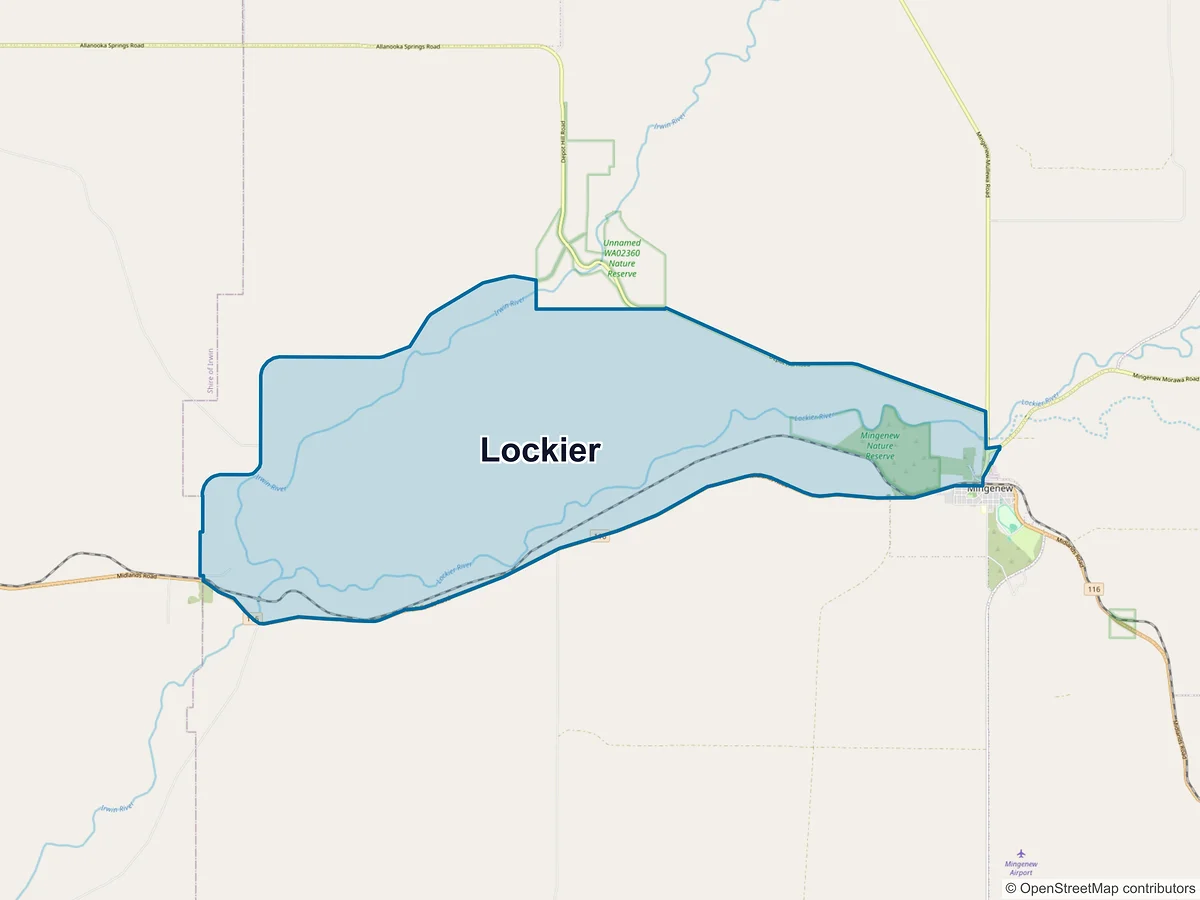 Map of Lockier, WA, Australia