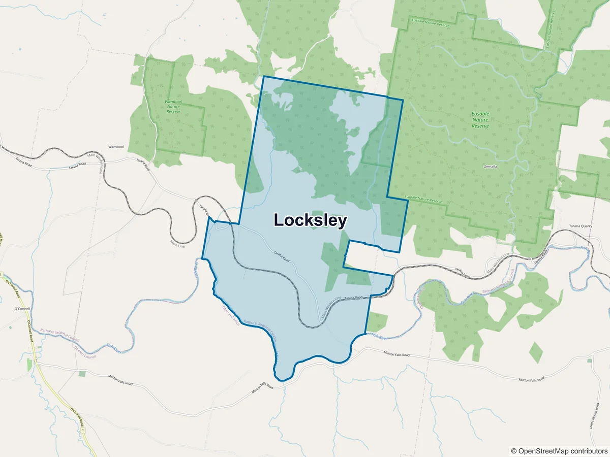 Map of Locksley, NSW, Australia