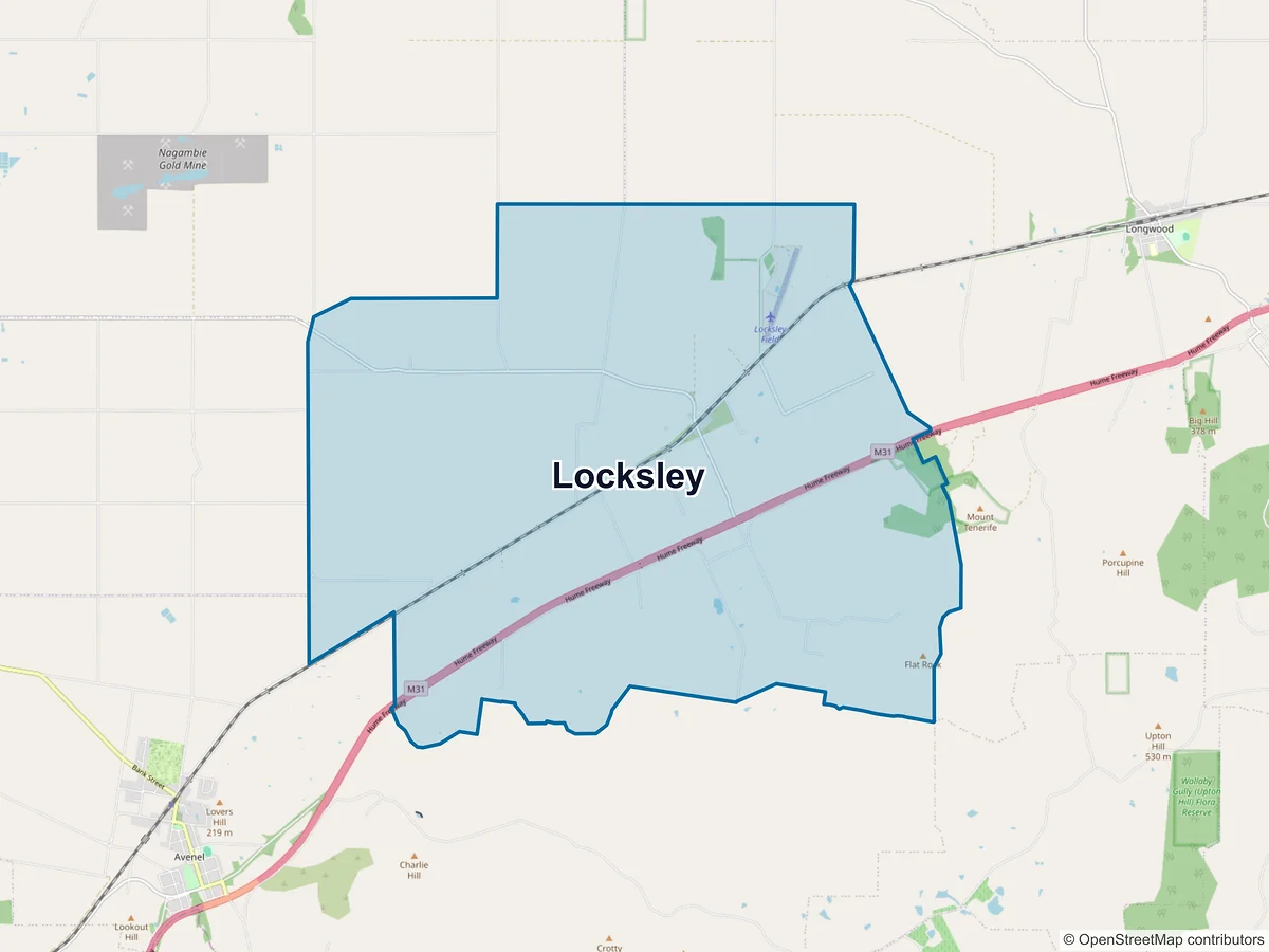 Map of Locksley, VIC, Australia