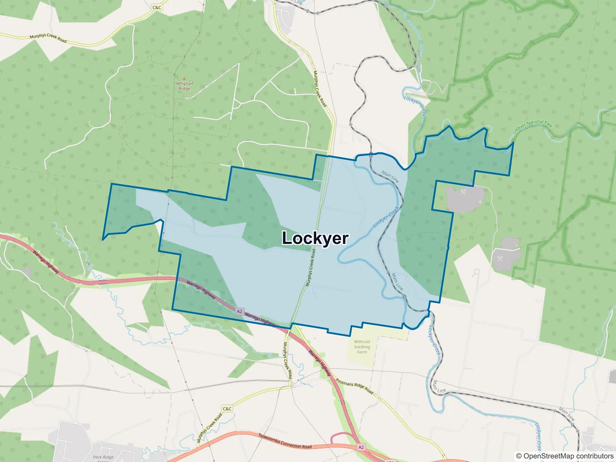 Map of Lockyer, QLD, Australia