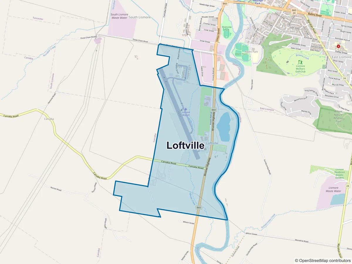 Map of Loftville, NSW, Australia