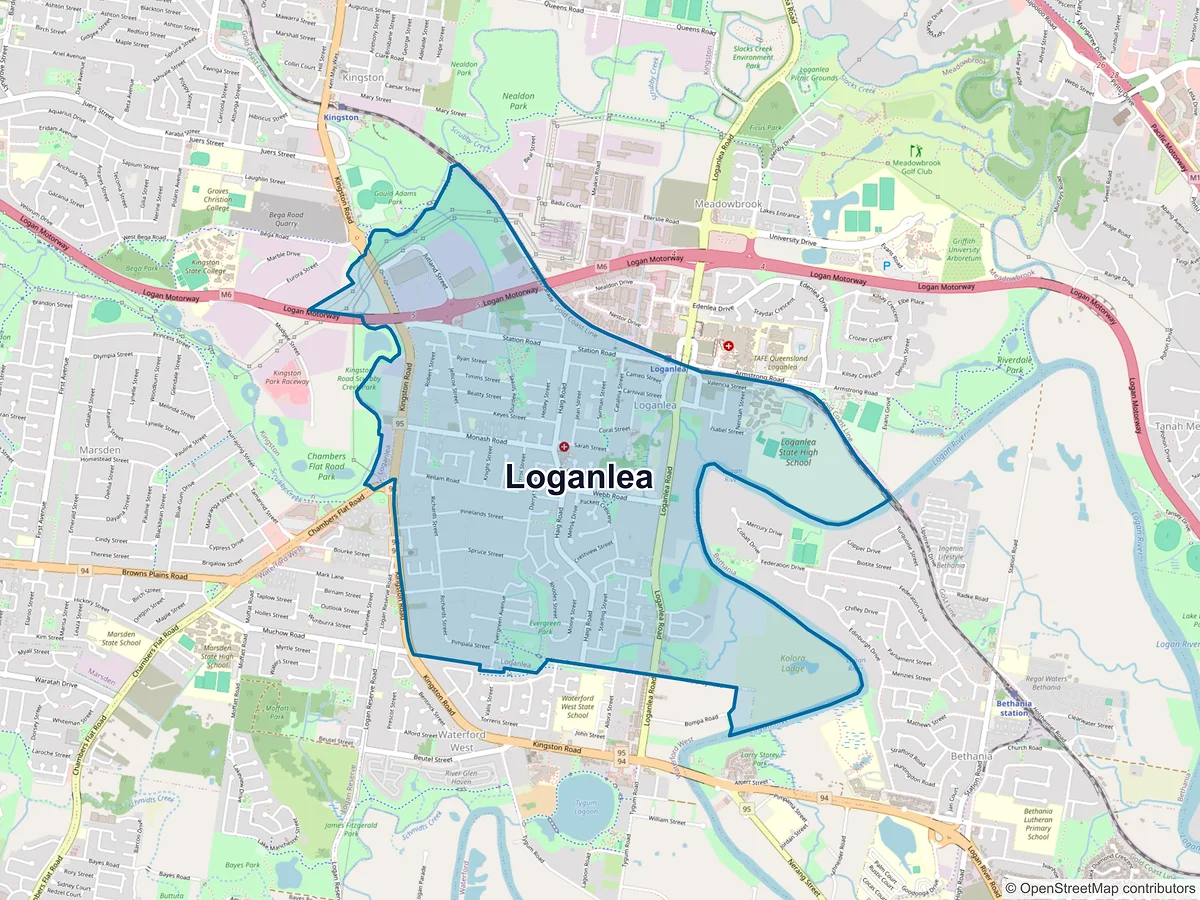 Map of Loganlea, QLD, Australia