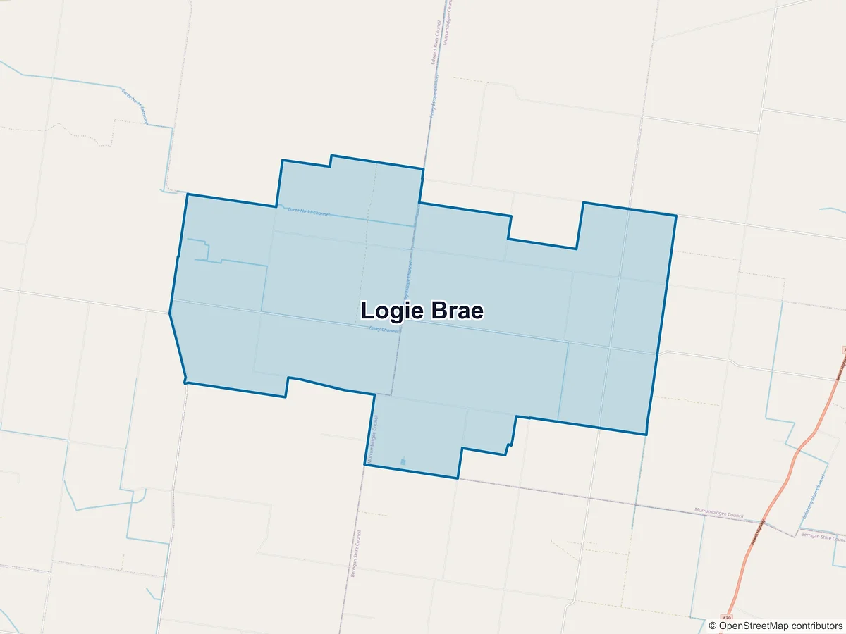 Map of Logie Brae, NSW, Australia