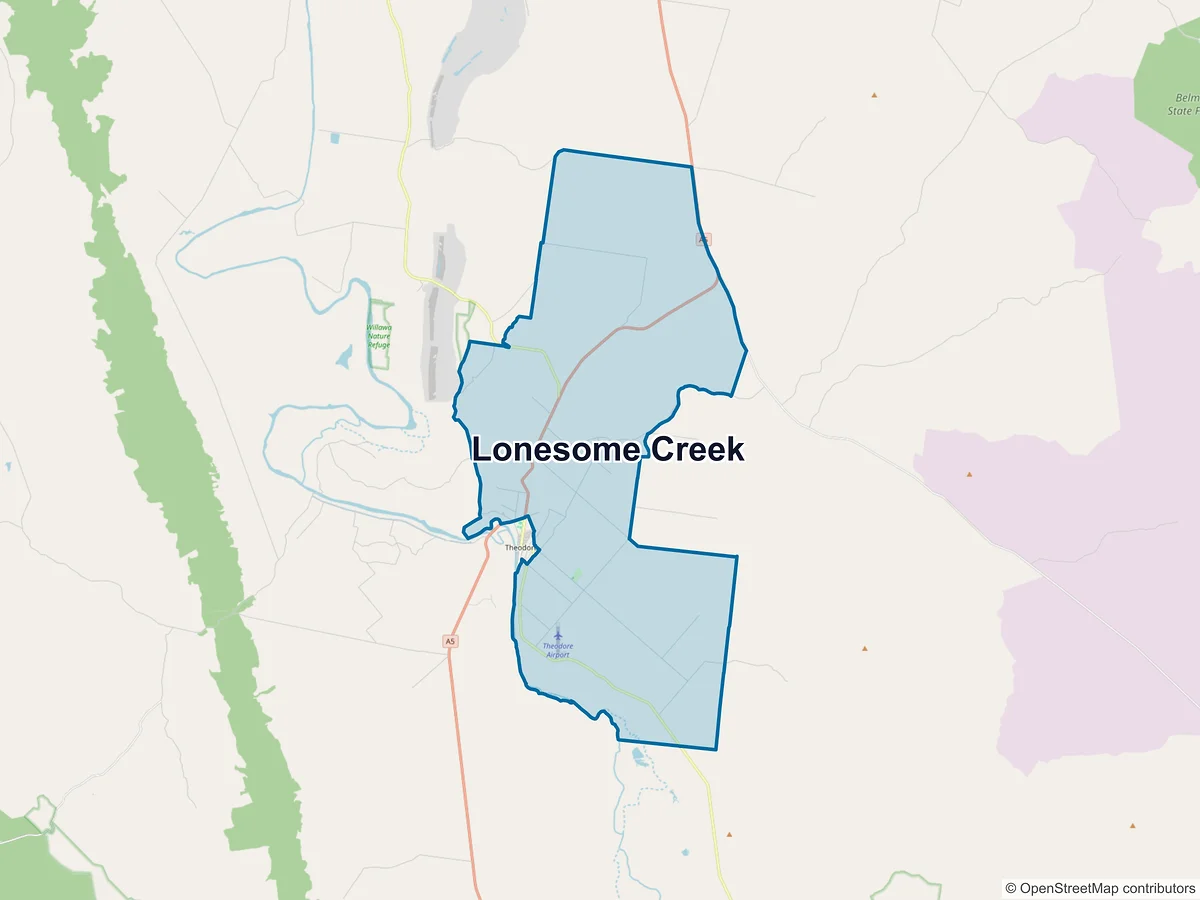 Map of Lonesome Creek, QLD, Australia