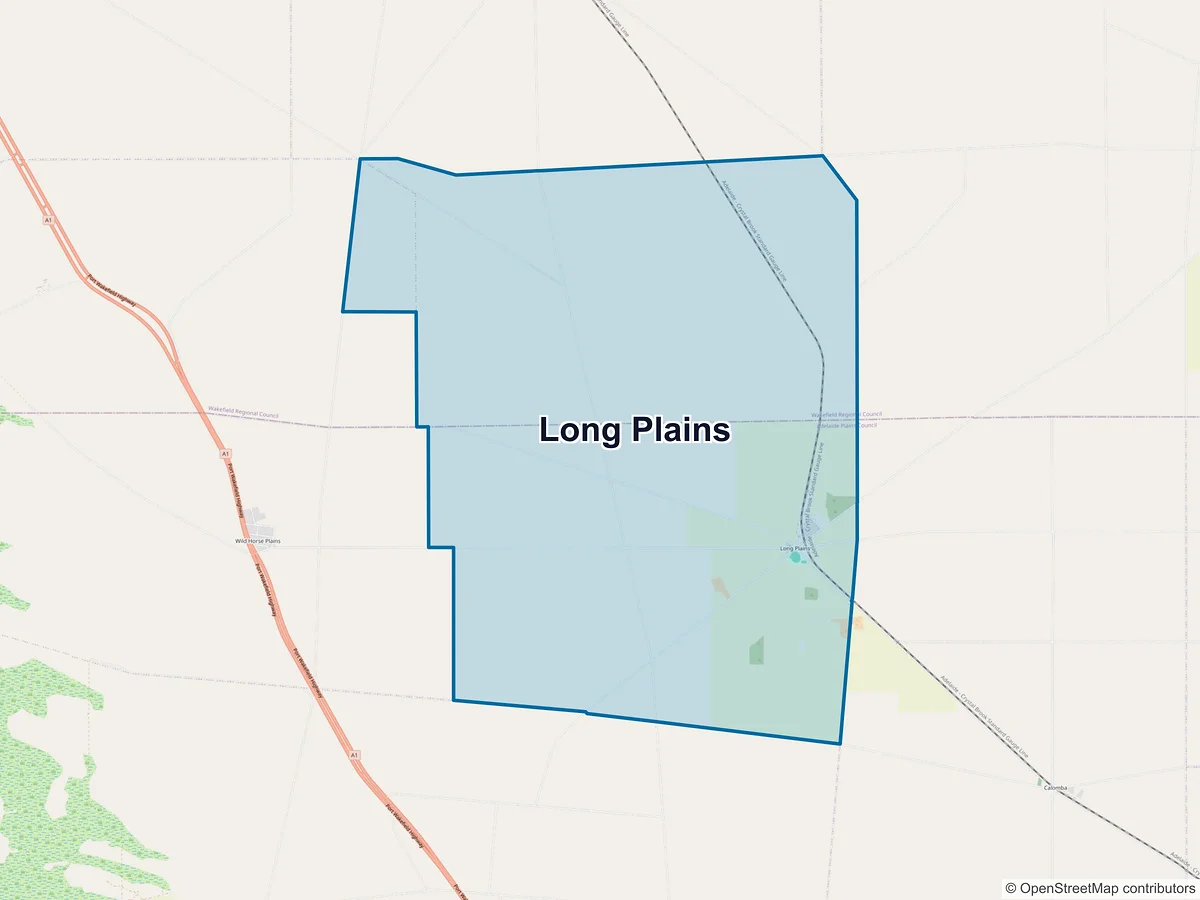 Map of Long Plains, SA, Australia