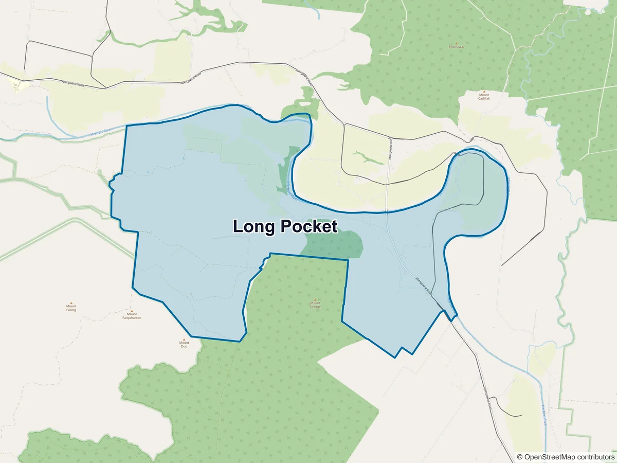 Map of Long Pocket, QLD, Australia