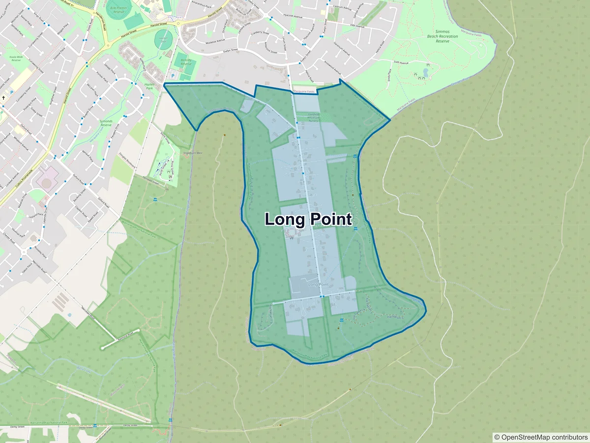Map of Long Point, NSW, Australia