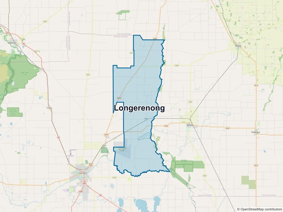 Map of Longerenong, VIC, Australia