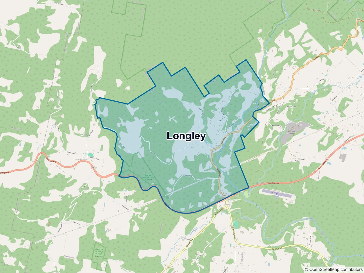 Map of Longley, TAS, Australia