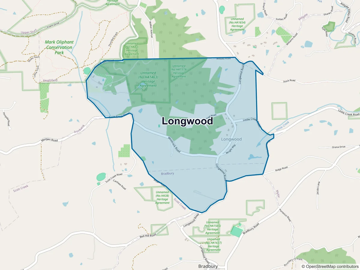 Map of Longwood, SA, Australia