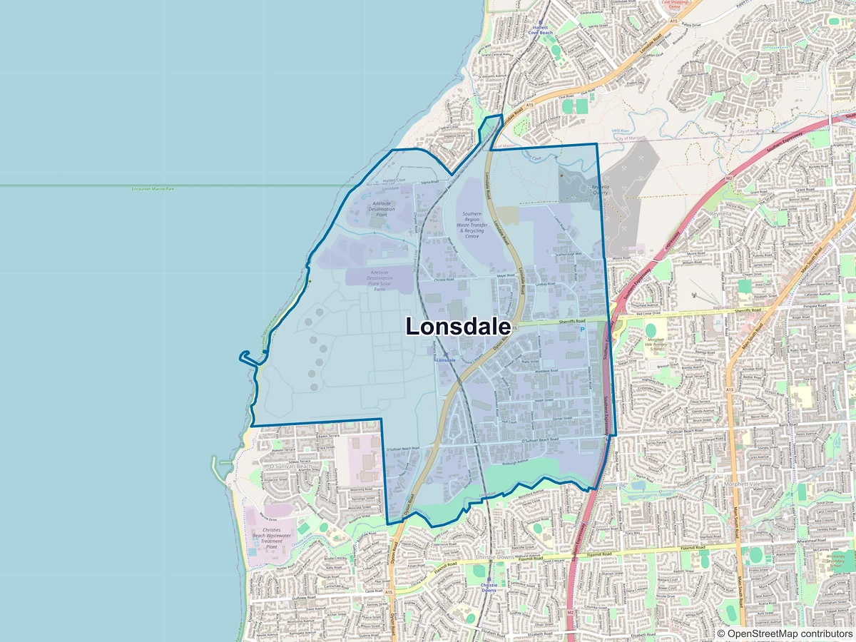 Map of Lonsdale, SA, Australia