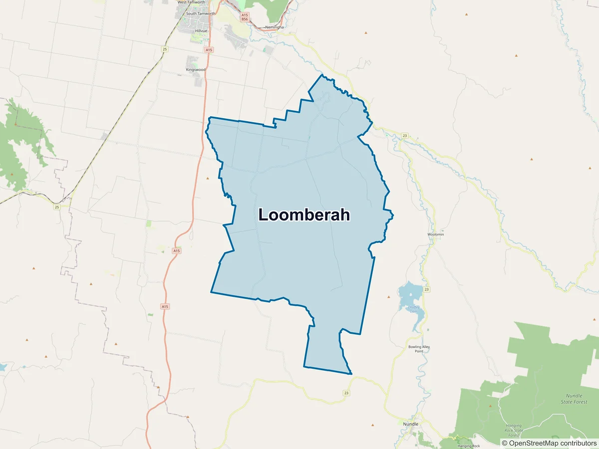 Map of Loomberah, NSW, Australia
