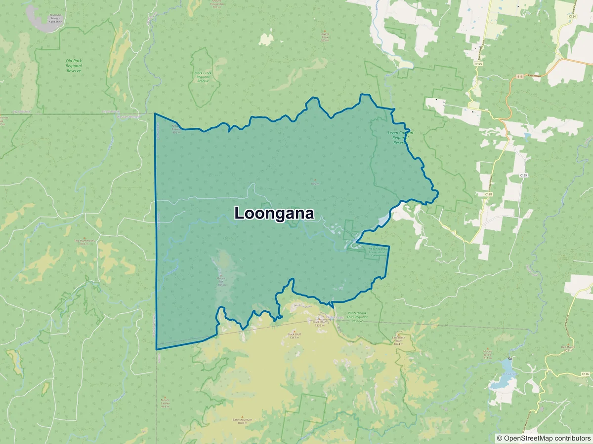 Map of Loongana, TAS, Australia