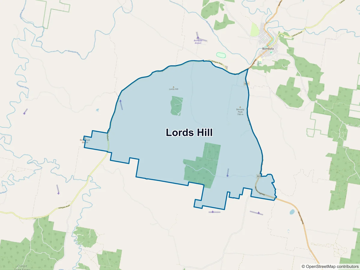 Map of Lords Hill, NSW, Australia