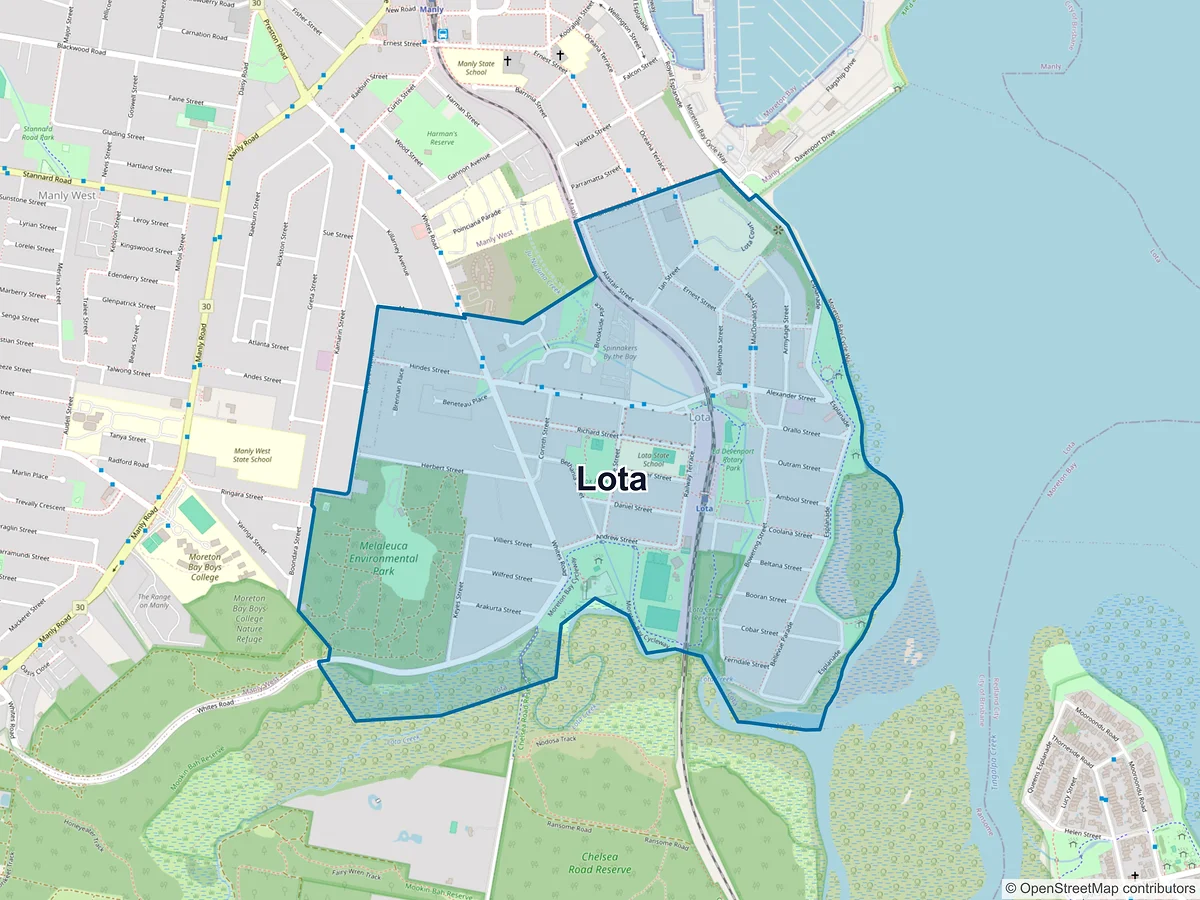 Map of Lota, QLD, Australia