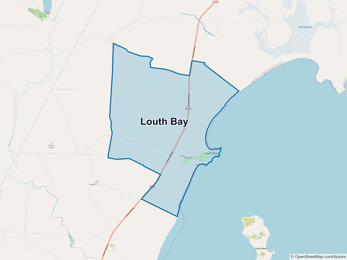 Map of Louth Bay, SA, Australia