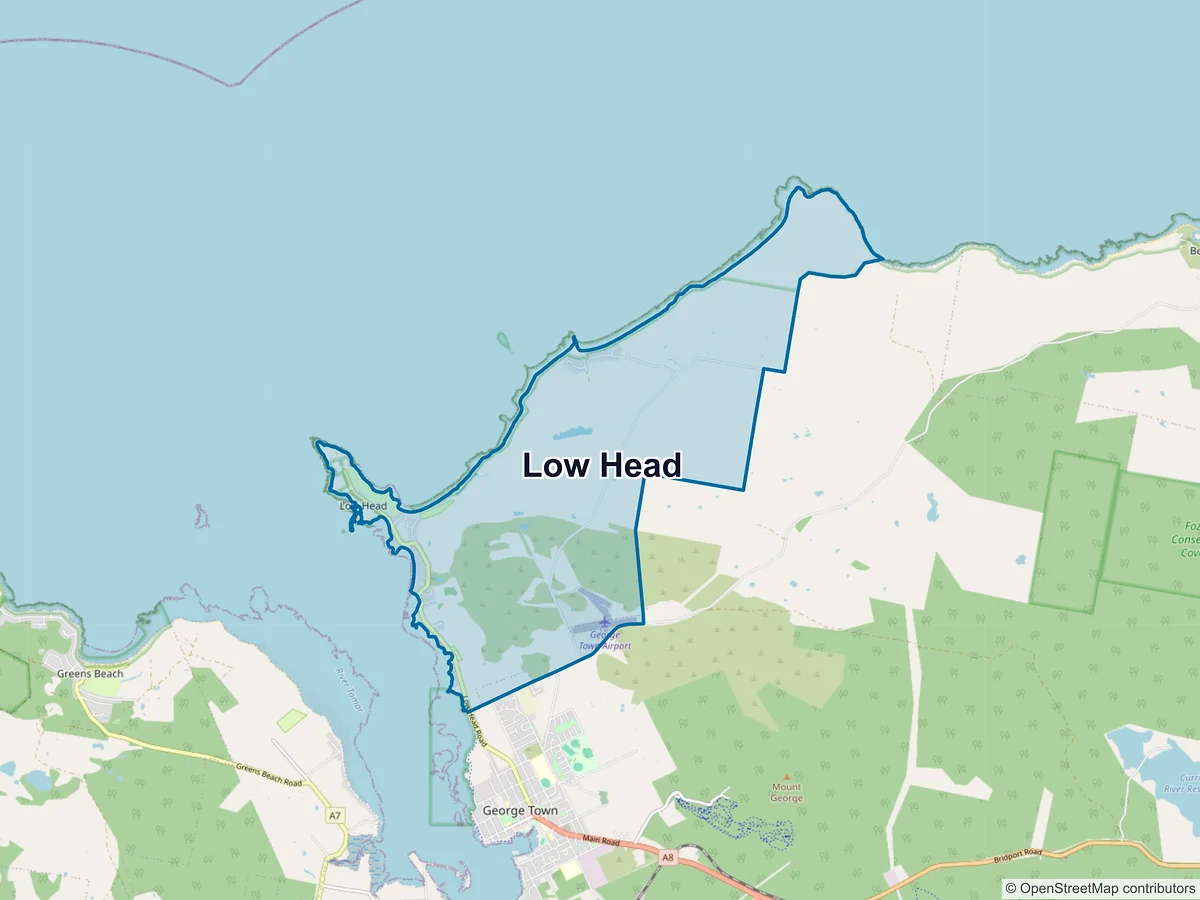 Map of Low Head, TAS, Australia