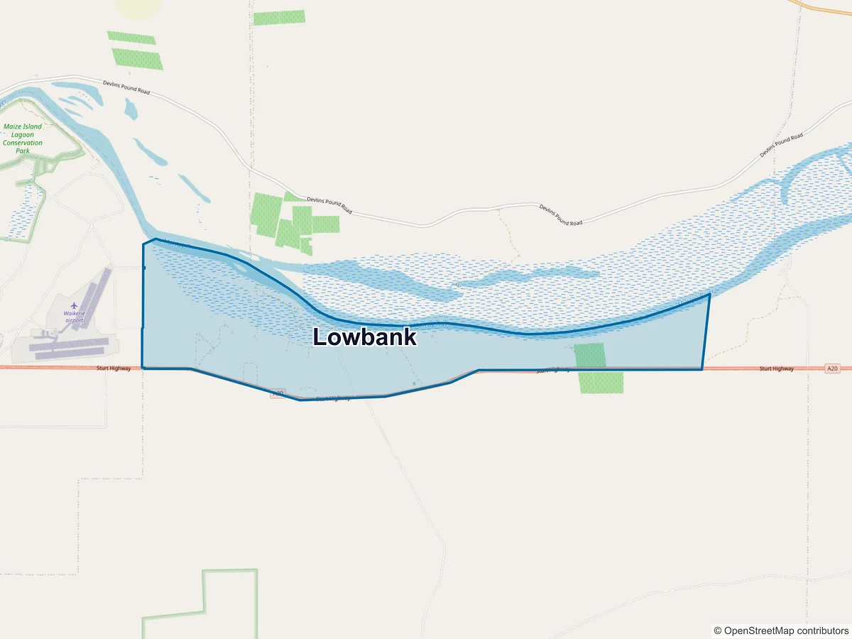 Map of Lowbank, SA, Australia