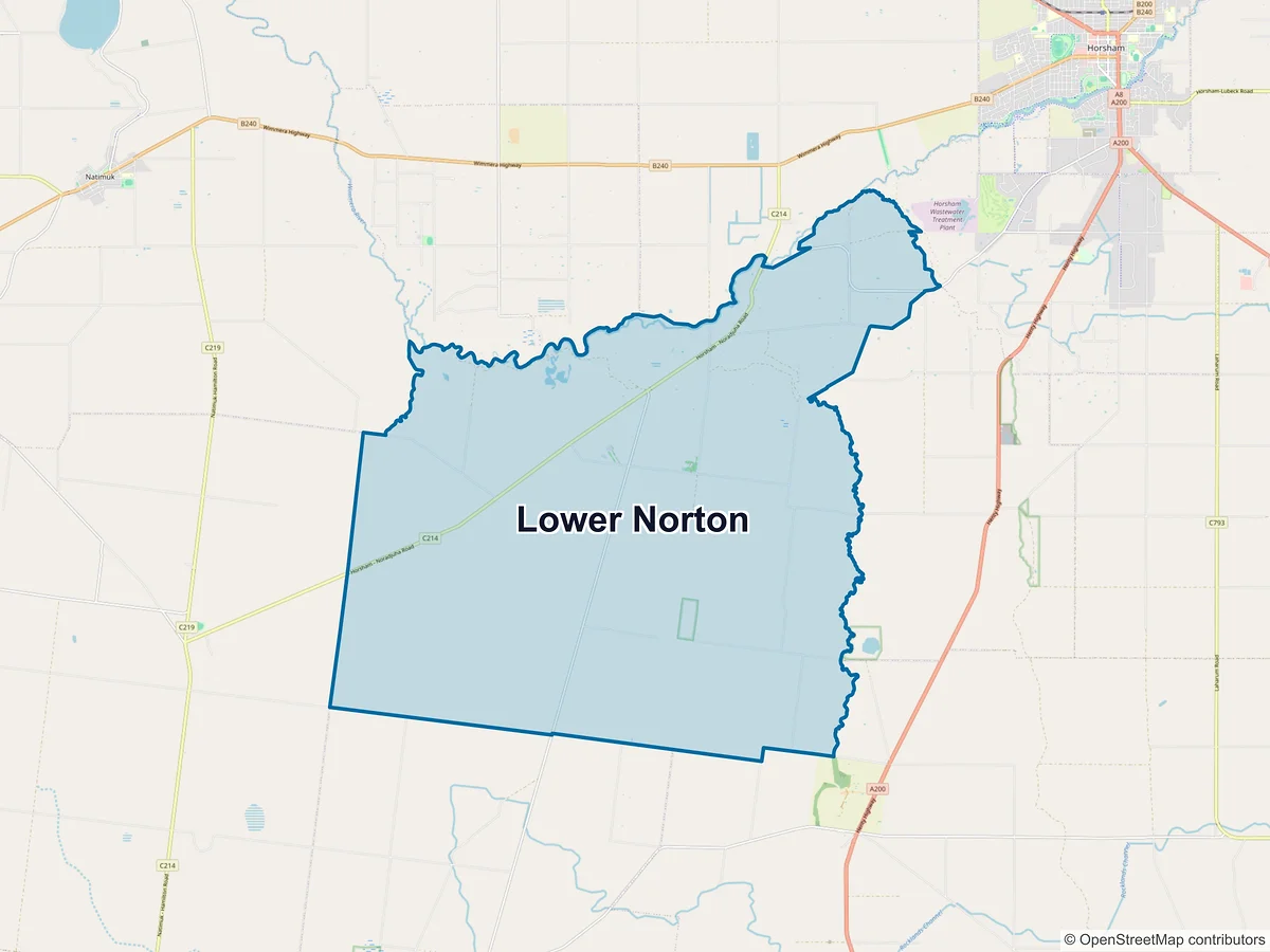 Map of Lower Norton, VIC, Australia