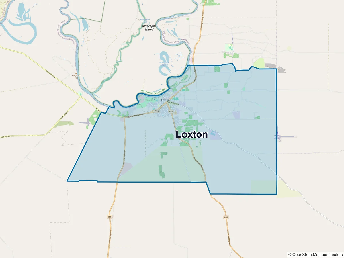 Map of Loxton, SA, Australia