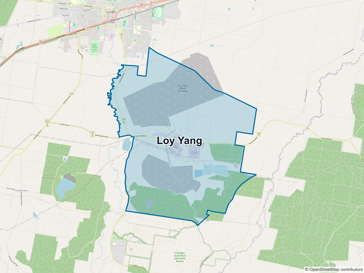 Map of Loy Yang, VIC, Australia