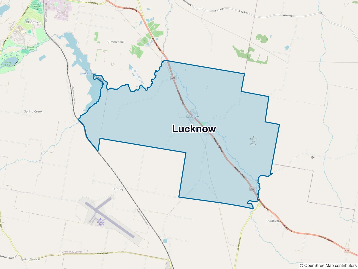 Map of Lucknow, NSW, Australia