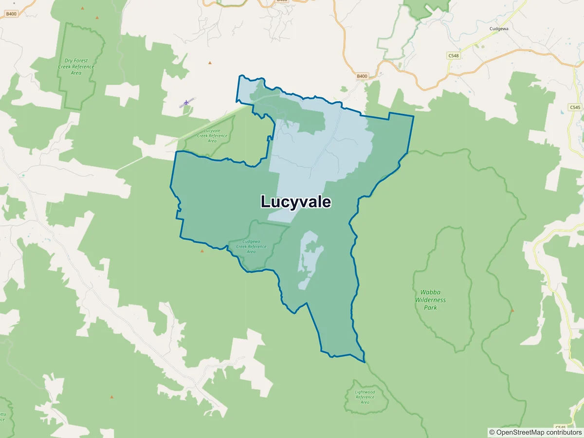 Map of Lucyvale, VIC, Australia