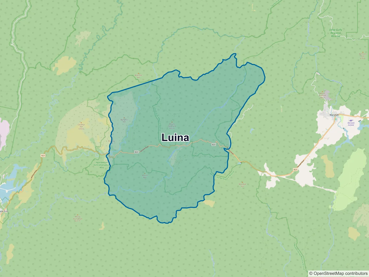 Map of Luina, TAS, Australia
