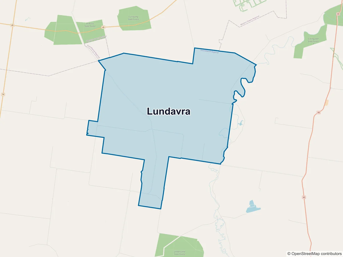 Map of Lundavra, QLD, Australia