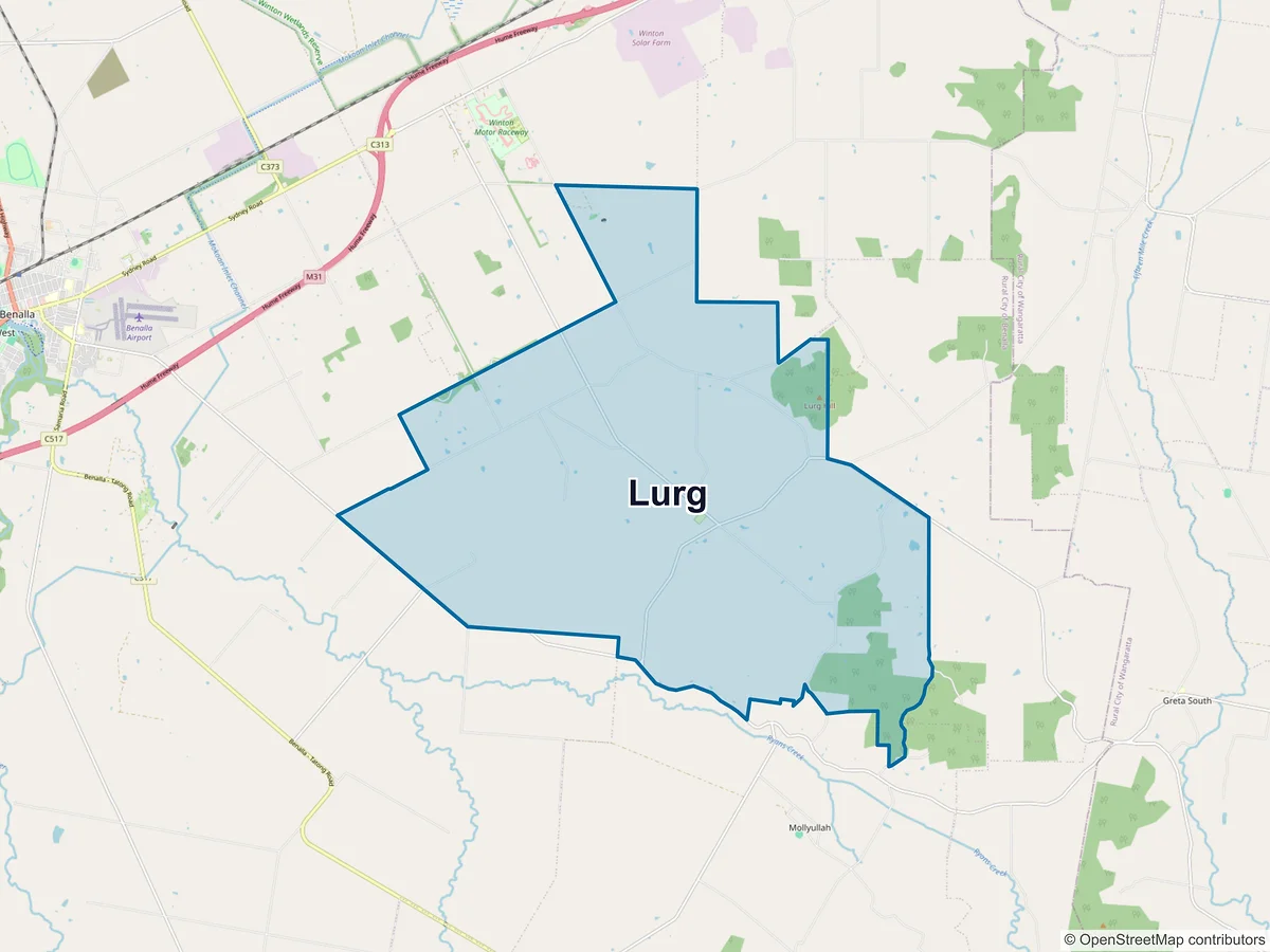 Map of Lurg, VIC, Australia
