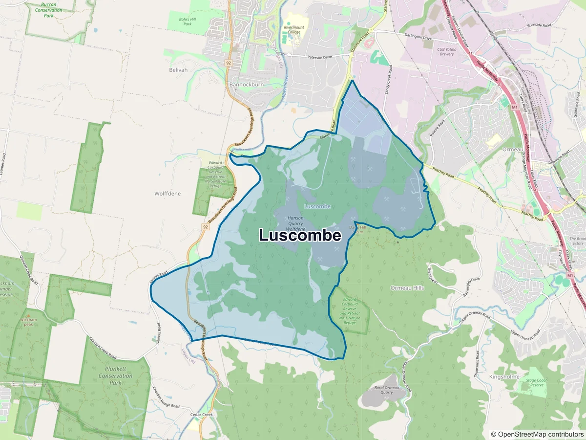 Map of Luscombe, QLD, Australia