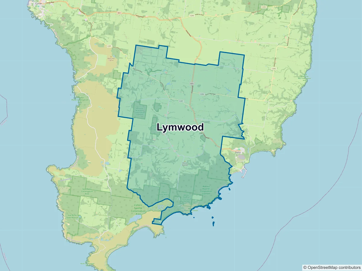Map of Lymwood, TAS, Australia