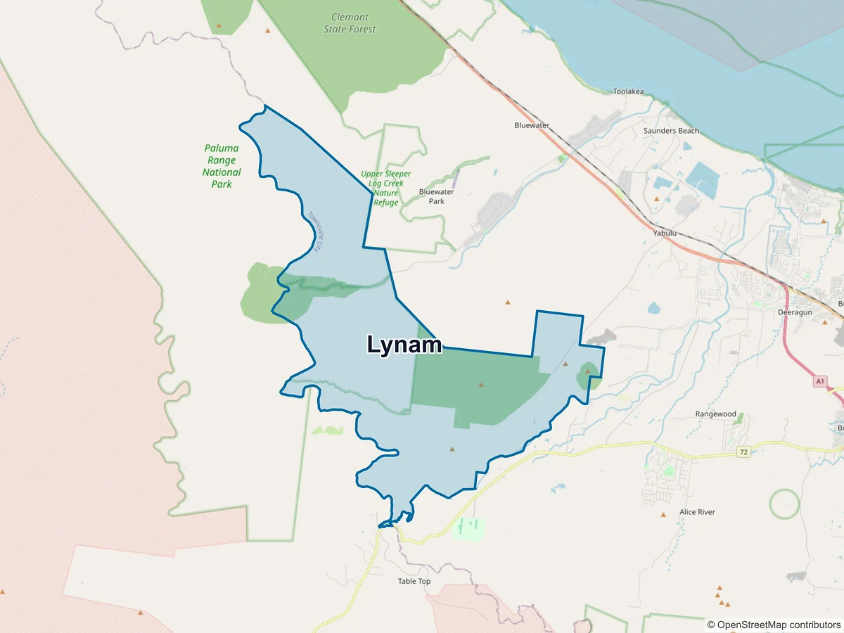 Map of Lynam, QLD, Australia