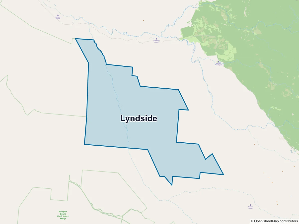 Map of Lyndside, QLD, Australia