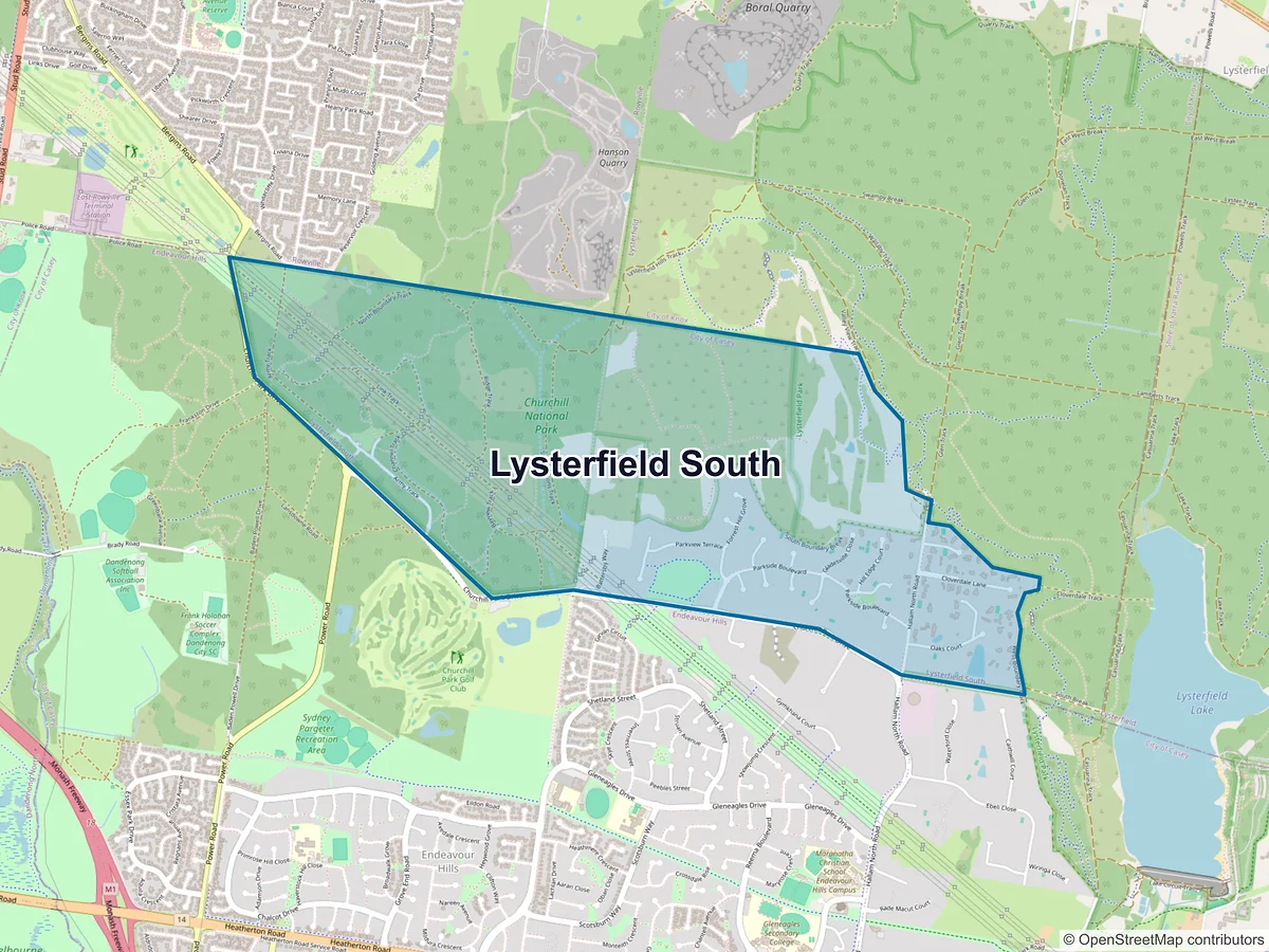Map of Lysterfield South, VIC, Australia