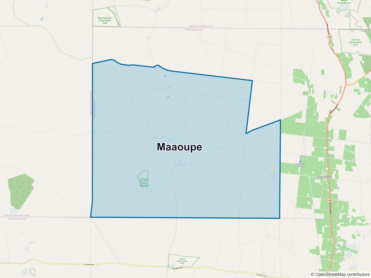 Map of Maaoupe, SA, Australia