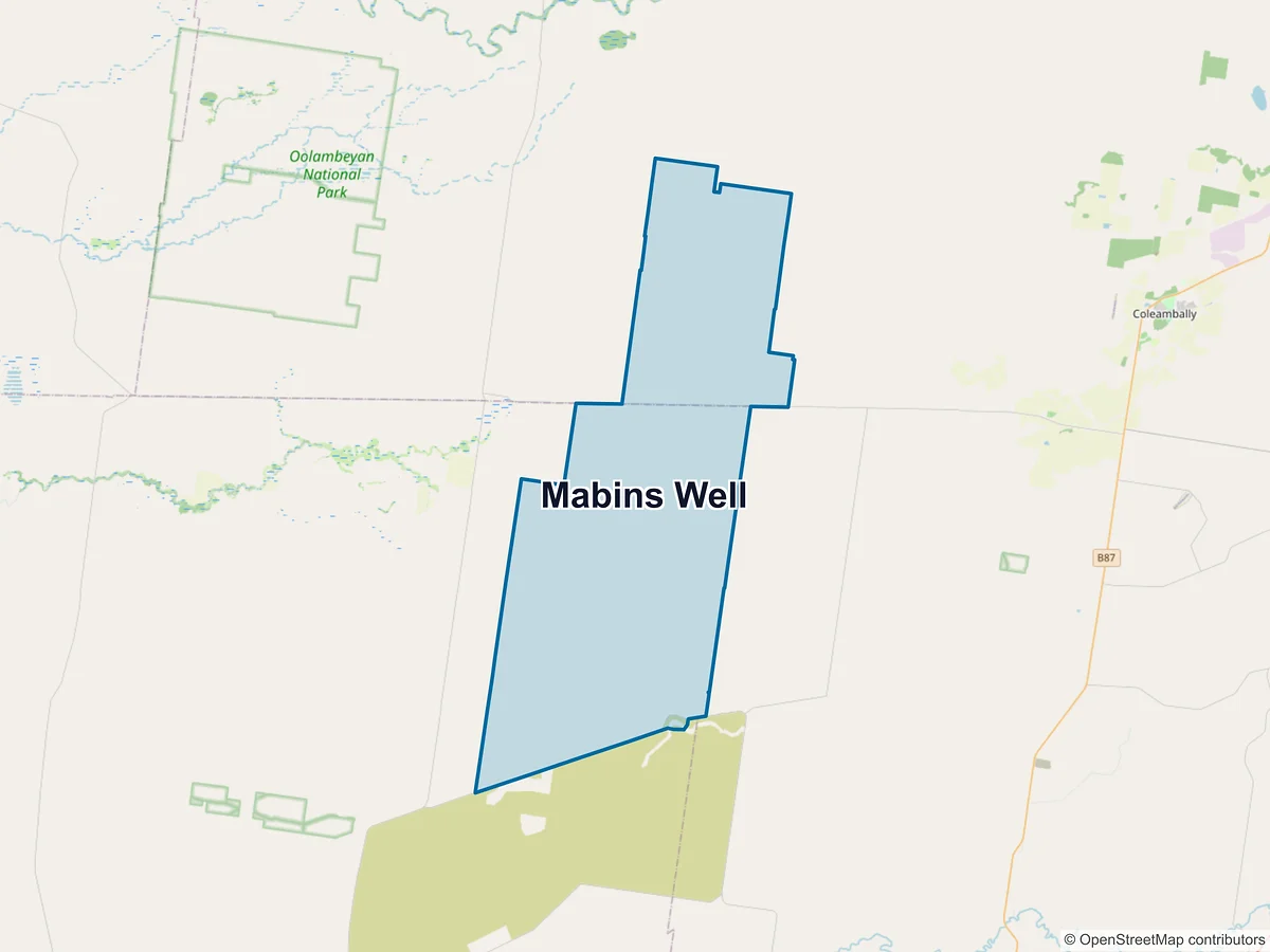 Map of Mabins Well, NSW, Australia