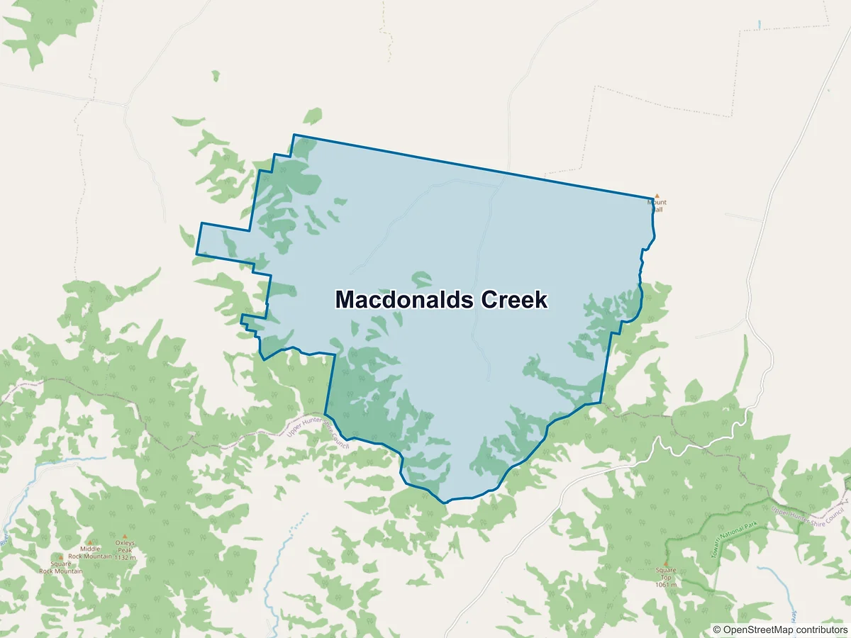 Map of Macdonalds Creek, NSW, Australia