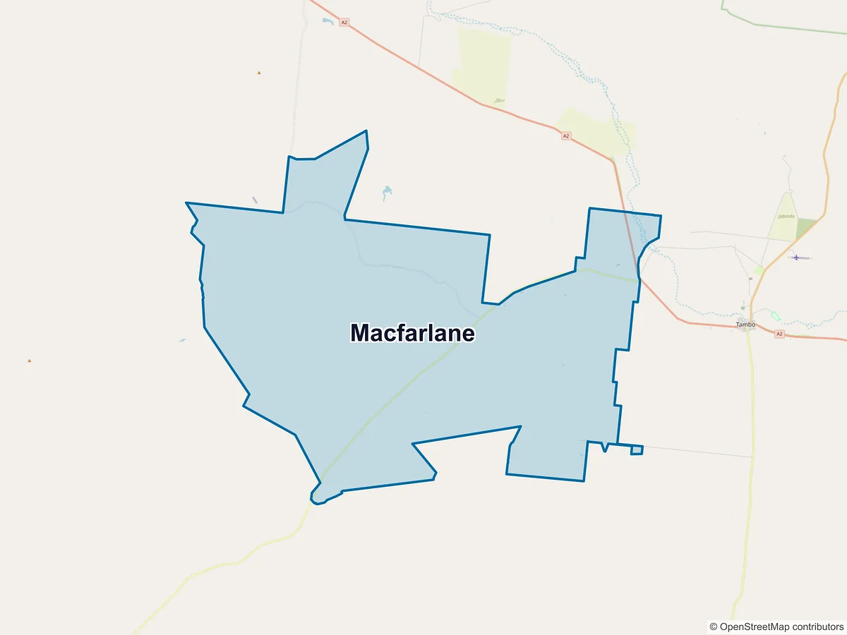 Map of Macfarlane, QLD, Australia