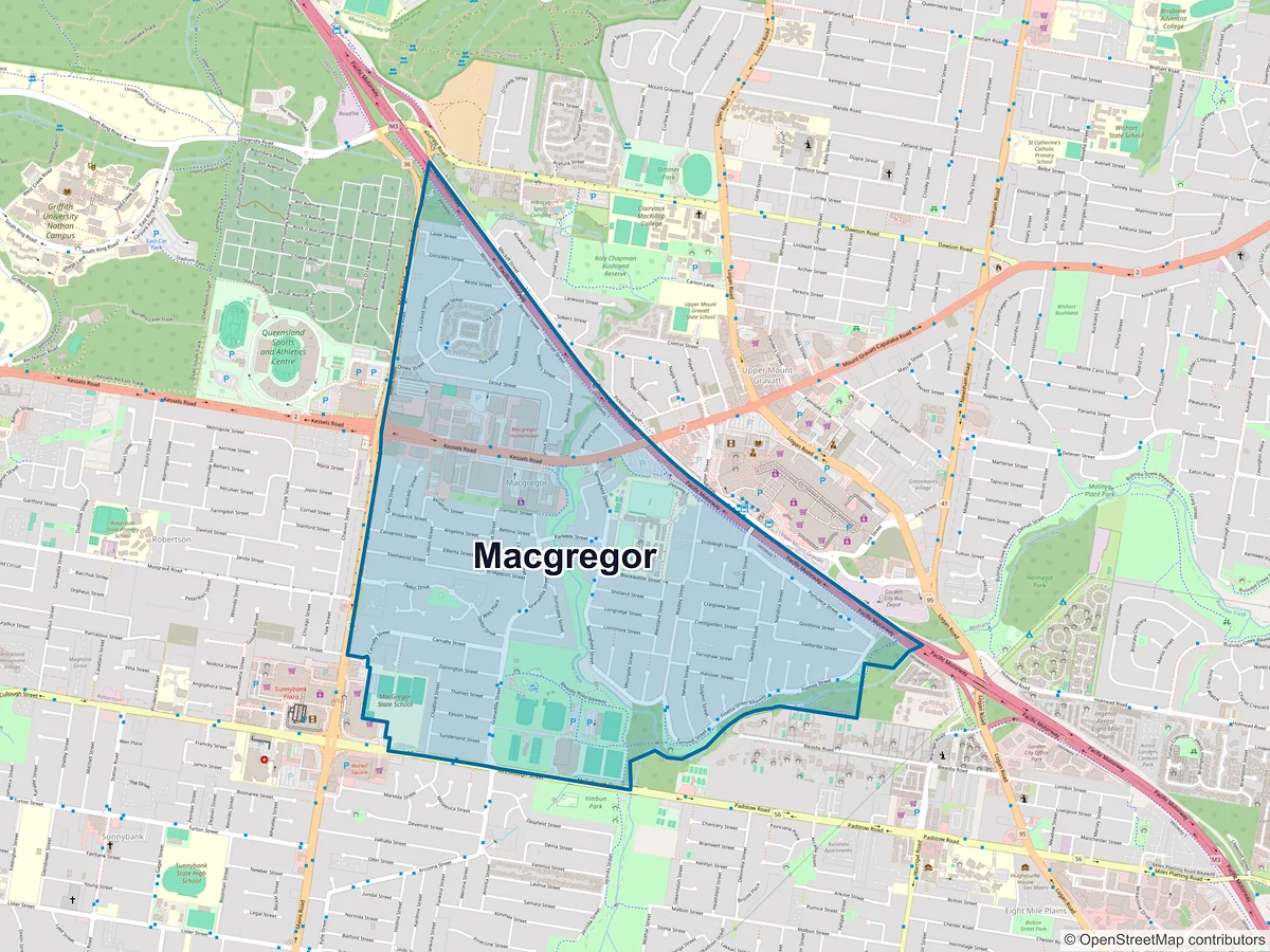 Map of Macgregor, QLD, Australia