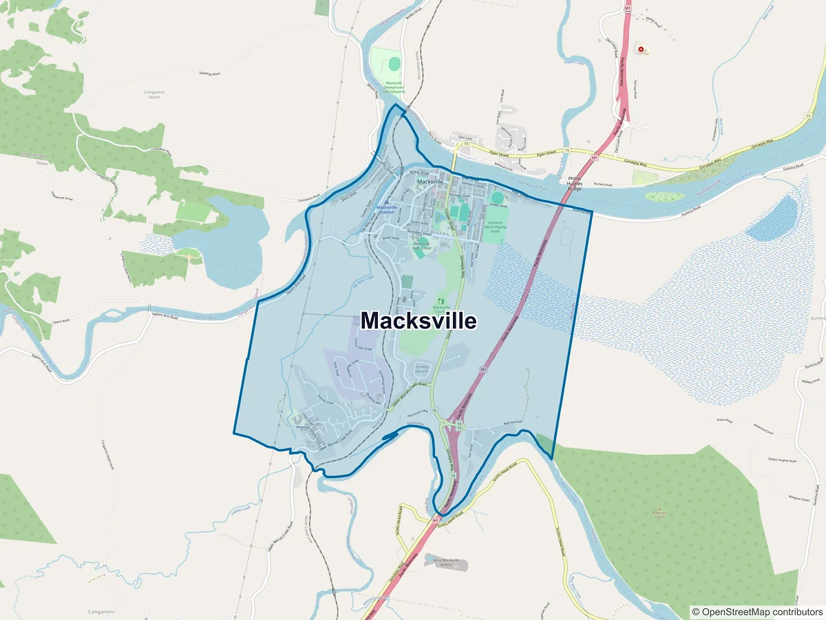 Map of Macksville, NSW, Australia