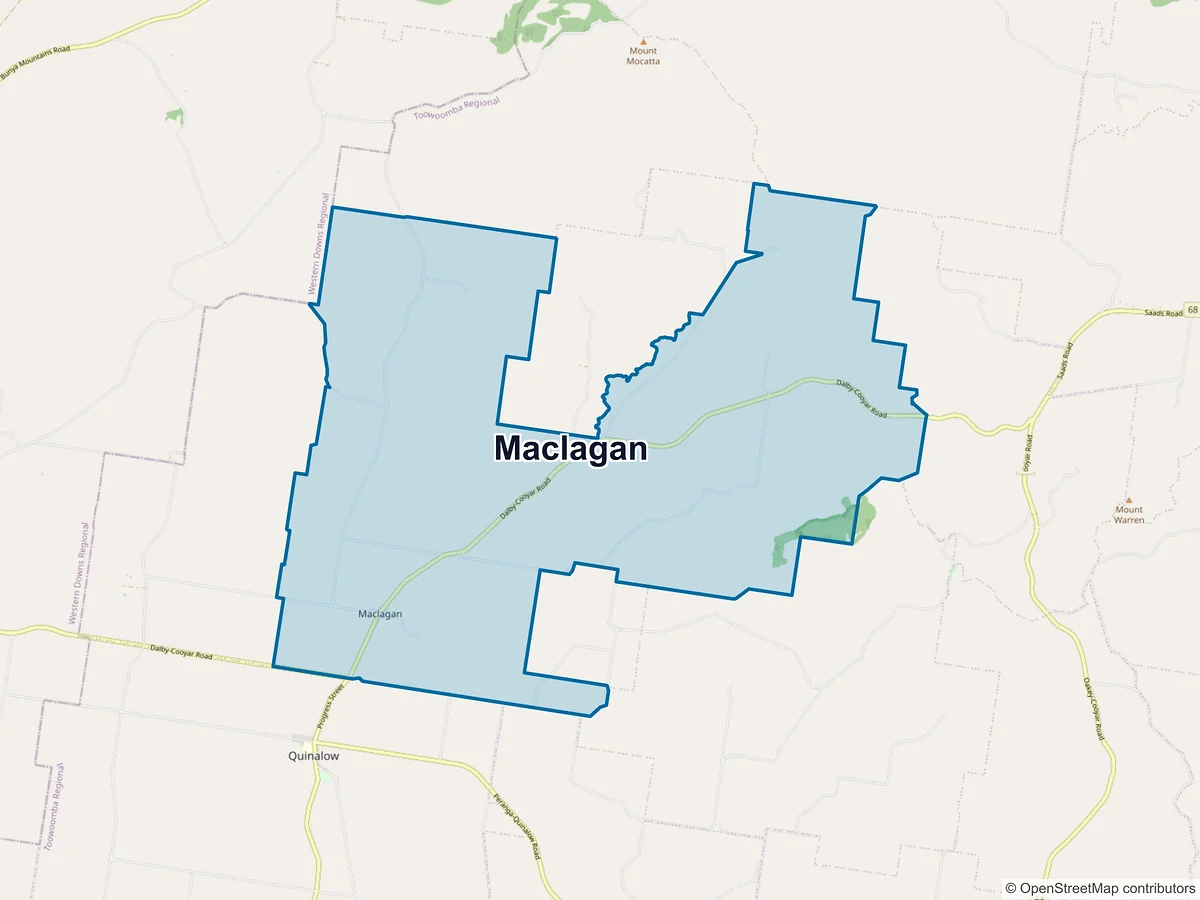 Map of Maclagan, QLD, Australia