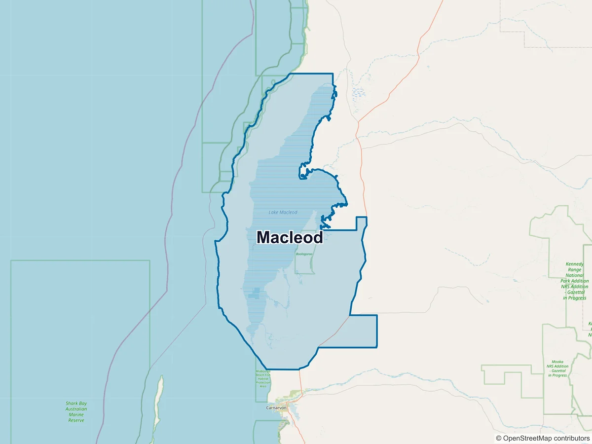 Map of Macleod, WA, Australia