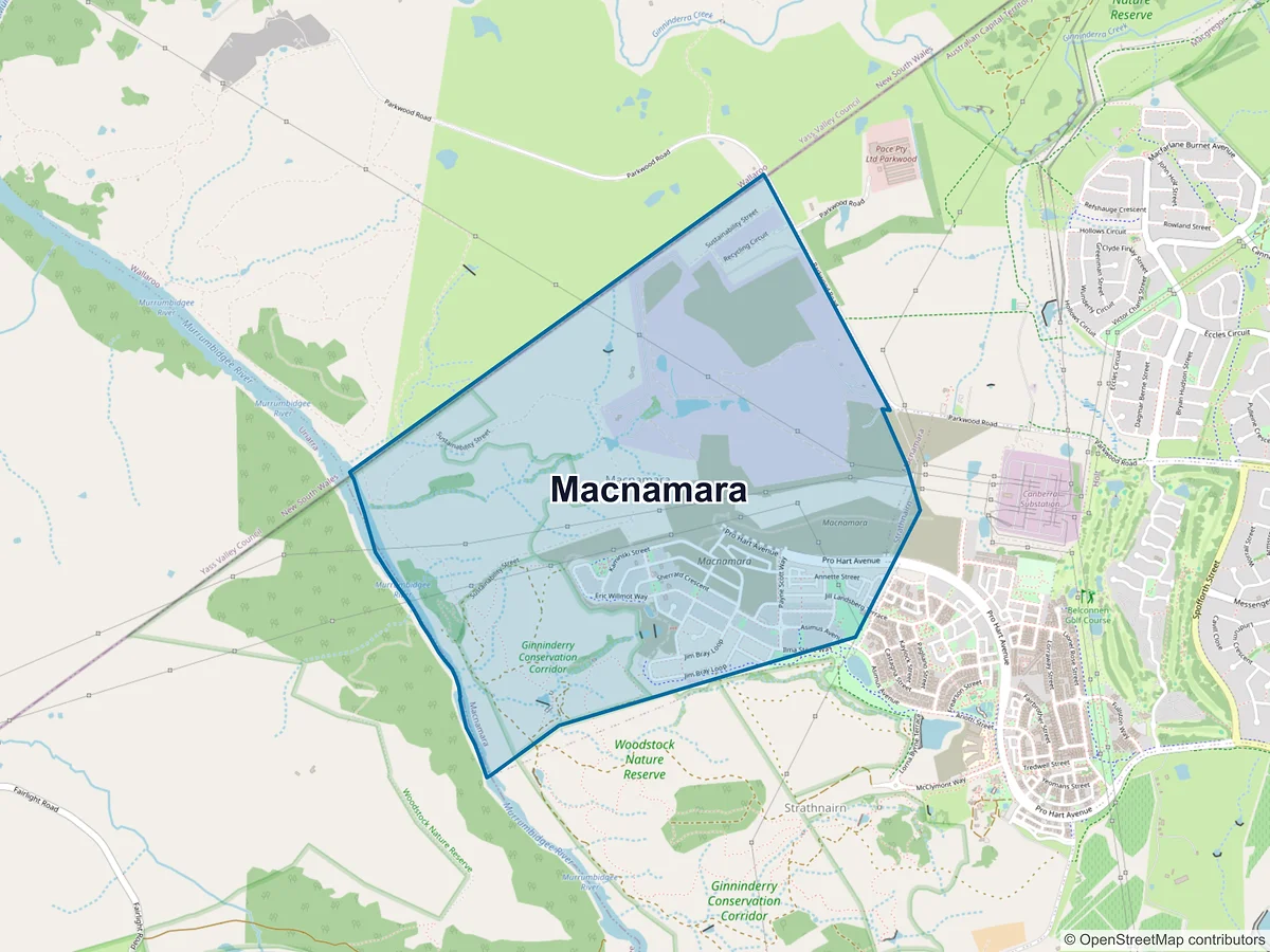 Map of Macnamara, ACT, Australia